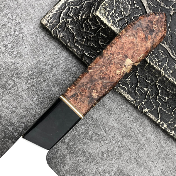 ★ MUUTO★ Horn Trimmed GLAB 08 C1 MUG8C1 8” Gyuto chef knife Stainless - mosaic inlay – Doberman