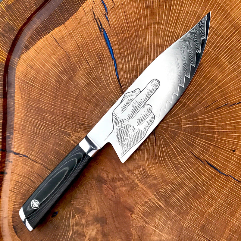 DAMASCUS Bowie Chef® Engraved Series